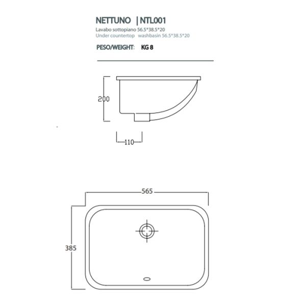 Раковина ArtCeram  LA CIOTOLA NTL001 01 00 белая 56.5 см