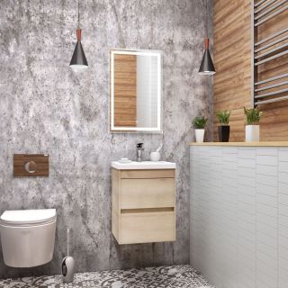 Подвесная тумба под раковину Art&Max Family 50см сканди Family-500-2C-SO-PB