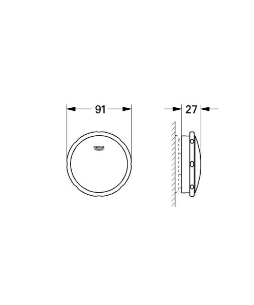 Сливной и переливной гарнитур Grohe Talento 19025000 хром