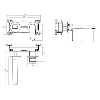 Смеситель для раковины AQUAme Novara AQM6915BN никель брашированный