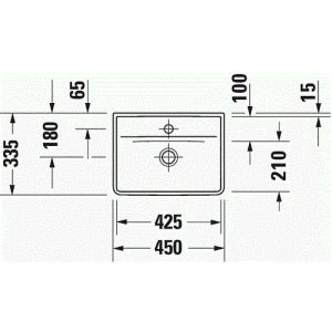 Раковина Duravit D-Neo 0738450041 белая 45 см