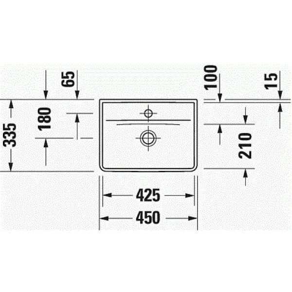 Раковина Duravit D-Neo 0738450041 белая 45 см Раковина Duravit D-Neo 0738450041 белая 45 см