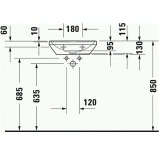 Раковина Duravit D-Neo 0738450041 белая 45 см Раковина Duravit D-Neo 0738450041 белая 45 см