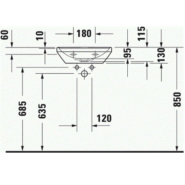 Раковина Duravit D-Neo 0738450041 белая 45 см Раковина Duravit D-Neo 0738450041 белая 45 см