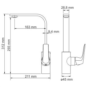 WasserKRAFT Neime 1907 Смеситель для кухни с поворотным изливом