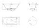Ванна из искусственного камня Salini Ornella Axis S-Sense 103412M 190x90см белый матовый
