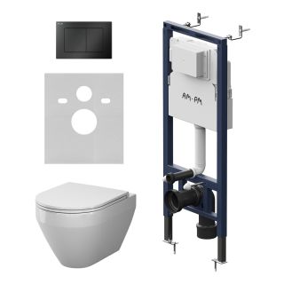 Комплект Am.Pm Spirit V2.0 IS130238.701900 инсталляция MasterFit с подвесным унитазом Aquaspin и клавишей