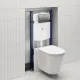 Комплект унитаз с инсталляцией IDDIS Калипсо (Calipso) CAQPO1MBi73 клавиша смыва чёрная