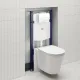 Комплект унитаз с инсталляцией IDDIS Калипсо (Calipso) CAQPO1GWi73 клавиша смыва белая