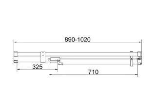 Душевая дверь Vincea Extenza VDP-4EX9010CLGM 90-100 см стекло прозрачное профиль вороненая сталь
