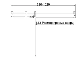 Душевая дверь Vincea Extenza VDP-4EX9010CLBN 90-100 см стекло прозрачное профиль никель брашированный
