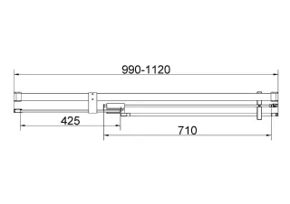 Душевая дверь Vincea Extenza VDP-4EX1011CLGM 100-110 см стекло прозрачное профиль вороненая сталь