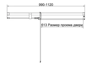 Душевая дверь Vincea Extenza VDP-4EX1011CLBN 100-110 см стекло прозрачное профиль никель брашированный