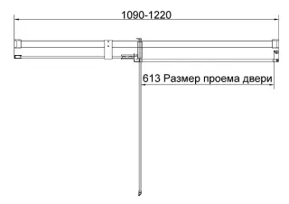 Душевая дверь Vincea Extenza VDP-4EX1112CLGM 110-120 см стекло прозрачное профиль вороненая сталь
