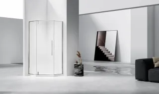 Душевой уголок Vincea Slim-N VSP-4SN900CLBN 90 x 90 см стекло прозрачное профиль никель брашированный