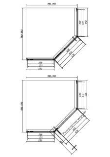 Душевой уголок Vincea Slim-N VSP-4SN100CLG 100 x 100 см стекло прозрачное профиль золото брашированное