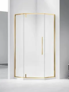 Душевой уголок Vincea Slim-N VSP-4SN100CLG 100 x 100 см стекло прозрачное профиль золото брашированное
