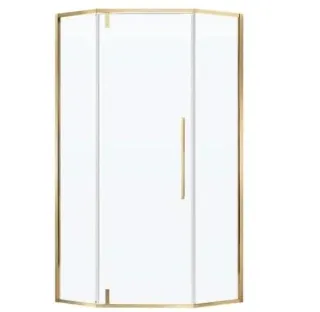 Душевой уголок Vincea Slim-N VSP-4SN100CLG 100 x 100 см стекло прозрачное профиль золото брашированное