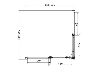 Душевой уголок Vincea Slim 8mm VSS-4SL900CL 90 х 90 см стекло прозрачное профиль хром