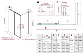 Душевой уголок Vincea Ultima VSR-1ST8011CLG 110 x 80 см стекло прозрачное профиль золото брашированное