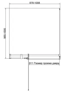 Душевой уголок Vincea Extenza VSR-4EX901010CL 90-100 х 100 см стекло прозрачное профиль хром