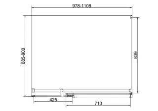 Душевой уголок Vincea Extenza VSR-4EX101190CLGM 100-110 х 90 см стекло прозрачное профиль вороненая сталь
