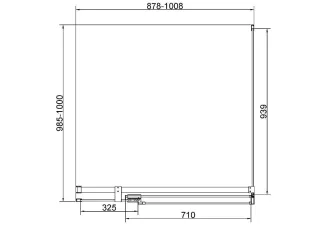 Душевой уголок Vincea Extenza VSR-4EX901010CLGM 90-100 х 100 см стекло прозрачное профиль вороненая сталь