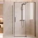 Душевой уголок Vincea Extenza VSR-4EX111210CLGM 110-120 х 100 см стекло прозрачное профиль вороненая сталь