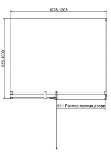 Душевой уголок Vincea Extenza VSR-4EX111210CLGM 110-120 х 100 см стекло прозрачное профиль вороненая сталь