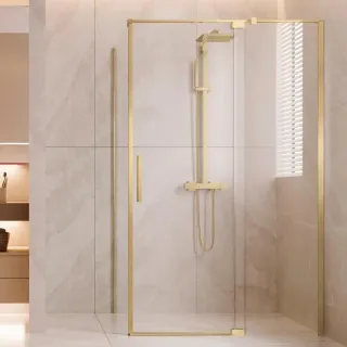 Душевой уголок Vincea Extenza VSR-4EX101110CLG 100-110 х 100 см стекло прозрачное профиль золото брашированное