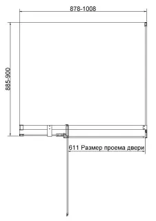 Душевой уголок Vincea Extenza VSR-4EX901090CLBN 90-100 х 90 см стекло прозрачное профиль никель брашированный