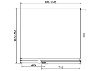 Душевой уголок Vincea Extenza VSR-4EX101110CLBN 00-110 х 100 см стекло прозрачное профиль никель брашированный
