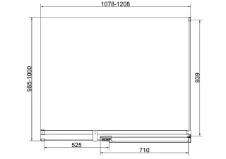 Душевой уголок Vincea Extenza VSR-4EX111210CLBN 110-120 х 100 см стекло прозрачное профиль никель брашированный
