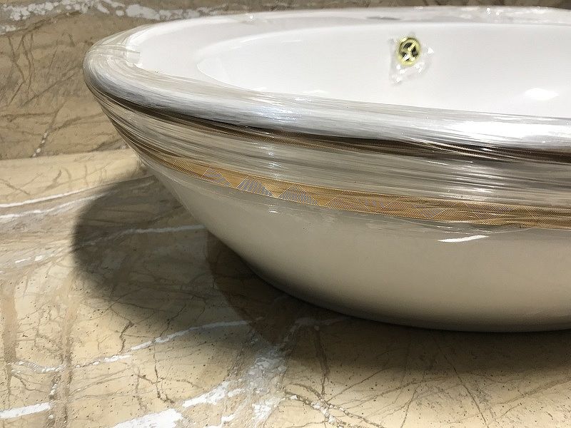 Раковина CeramaLux 2150G белая хром 75 см