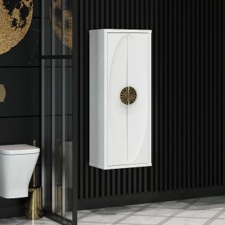 Шкаф-колонна Opadiris Ибица 45 00-00003630 подвесной Белый золото Шкаф-колонна Opadiris Ибица 45 00-00003630 подвесной Белый золото