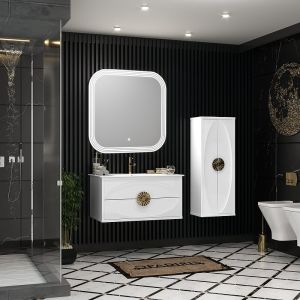 Шкаф-колонна Opadiris Ибица 45 00-00003630 подвесной Белый золото