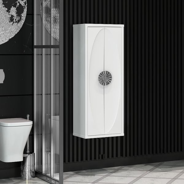 Шкаф-колонна Opadiris Ибица 45 00-00003628 подвесной Белый хром