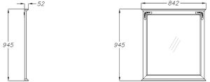 Зеркало Opadiris Кантара 85 00-00004016 Белое матовое