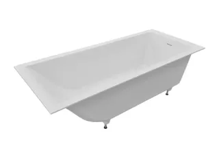 Ванна из искусственного камня Fontana Аура ФР-00018618 180x70 см белый матовый