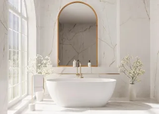 Ванна из искусственного камня Fontana Грейс ФР-00018617 170x75 см белый матовый