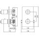 Встраиваемый смеситель для душа Bossini Z00002.073 с термостатом чёрный матовый