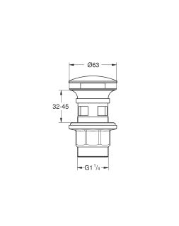 Донный клапан Grohe 40824000 хром Донный клапан Grohe 40824000 хром