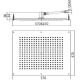 Верхний душ Bossini Dream Rectangular Flat H38391.073 57 см чёрный матовый