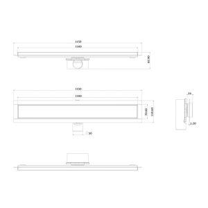 Душевой трап ALMAes Arianda AR110CH 110см хром