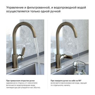 Смеситель для кухни IDDIS Cuba с каналом для фильтрованной воды сатин CUBBNFJi05 Смеситель для кухни IDDIS Cuba с каналом для фильтрованной воды сатин CUBBNFJi05