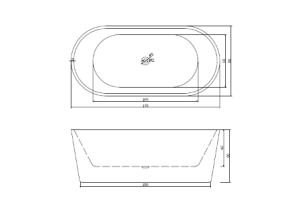 Акриловая ванна Cerutti SPA RESIA150 150x75 см CT10302
