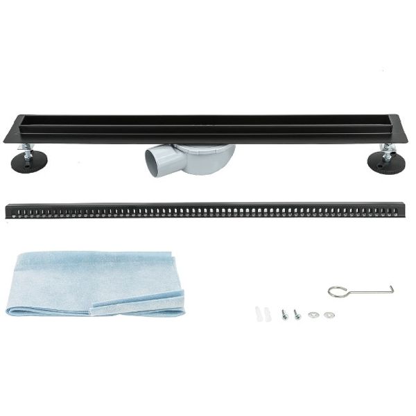 Душевой трап ALMAes Bajo BG60BL 60см чёрный матовый Душевой трап ALMAes Bajo BG60BL 60см чёрный матовый