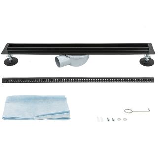 Душевой трап ALMAes Bajo BG90BL 90см чёрный матовый Душевой трап ALMAes Bajo BG90BL 90см чёрный матовый