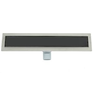 Душевой трап ALMAes Laguna LG50BL 50см чёрное стекло