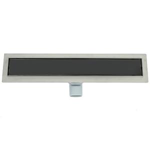 Душевой трап ALMAes Laguna LG80BL 80см чёрное стекло